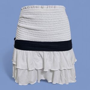 Vintage Hollister Tiered White Mini Skirt